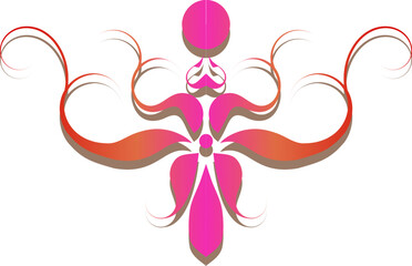 Abstract background, graphic pattern, gradation, purple, orange, pink