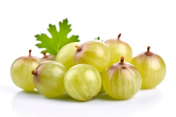 Obraz na płótnie Canvas Gooseberry berry isolated on white background generated by AI