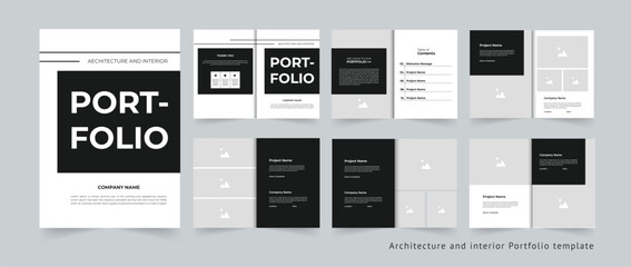 Portfolio template design Architectural portfolio or interior portfolio template design