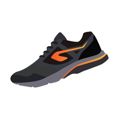 Sport shoes . Concept. Flat design. Vector illustration. Sport shoes in flat style. Sport shoes side view. Fashion sport. 