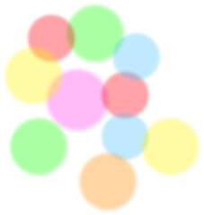 Abstract colorful bokeh lights on transparent background. Bokeh effect png.