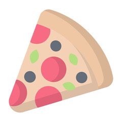 Pizza Slice Flat Icon