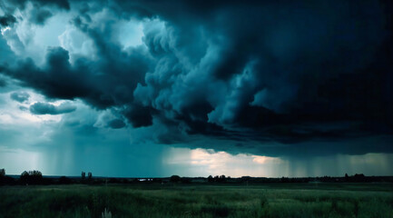 Obraz na płótnie Canvas gray storm clouds and large storm clouds