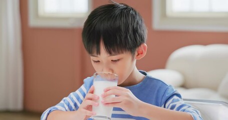 asian boy eat healthy grow