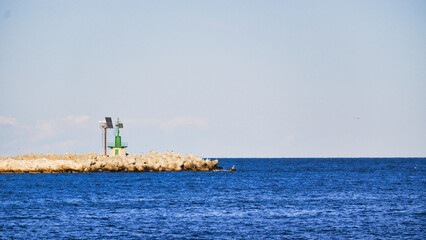 Lighthouses at sunrise, Veneto Italy