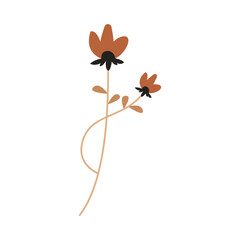 Simple Flower Boho Illustration