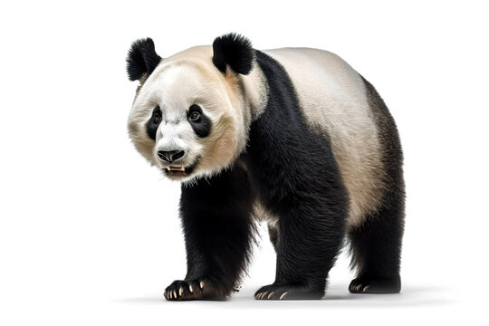 Image of panda on a white background. Wildlife Animals. illustration. Generative AI.