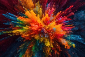 Fototapeta na wymiar Vibrant Color Explosion: Captivating Complementary Colors Burst