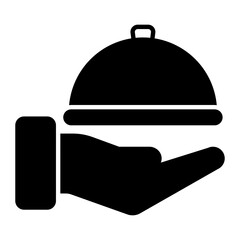 Food Plate Glyph Icon
