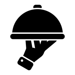 Fototapeta premium Food Plater Glyph Icon