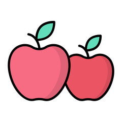 Apple Line Color Icon