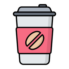 Coffee Cup Line Color Icon