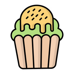 Creamcake Line Color Icon