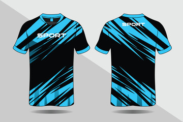 Blue sport jersey design for racing, jersey, cycling, football, gaming, motocross