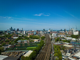 Train travel and Manchester Skyline 