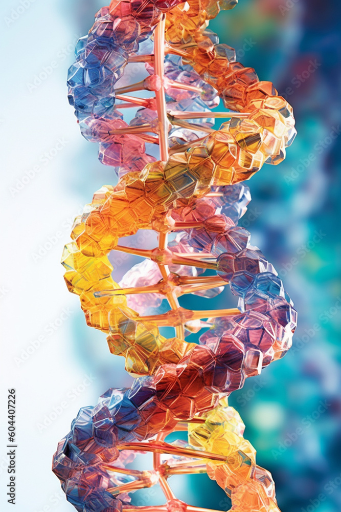 Poster an artistic representation of a dna helix composed of delicate glass strands, emphasizing the fragil