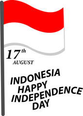17 august, indonesia independence day, background, logo, red and white flag, vector