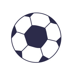 Fototapeta premium A soccer ball in a flat style isolated on a white background. Vector illustration.