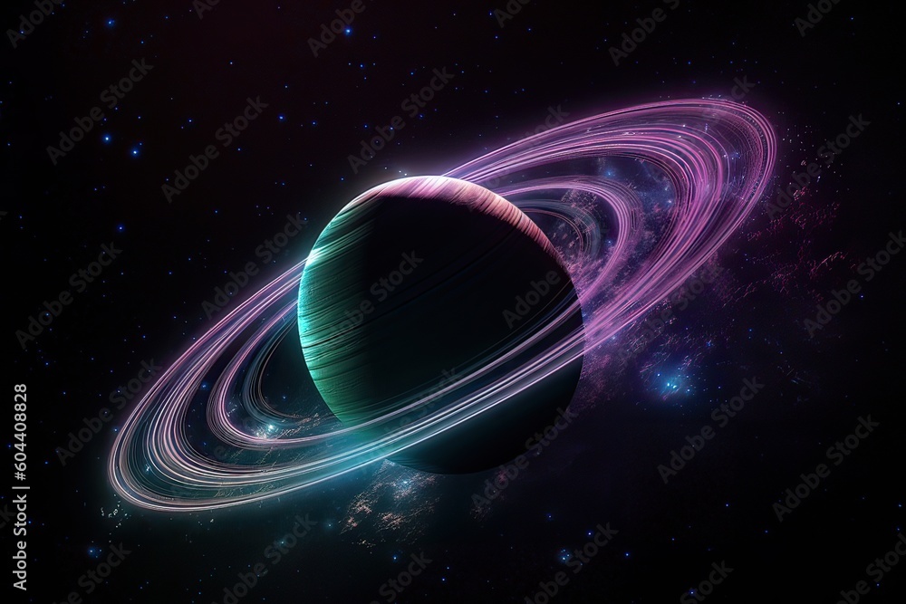 Wall mural close up space scene with planets, stars and galaxies. space galaxy background with planet and aster