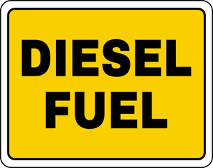 Diesel Fuel sticker sign