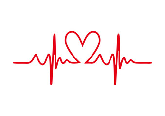 heartbeat heart hospital heartbeat illustration