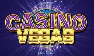 Casino vegas text effect