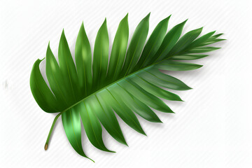 Palm leaves. Green leaf of palm tree on transparent background. Floral background