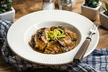 Stuffed cabbage with meat and rice.