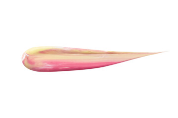 Fototapeta premium Dab of paint or cream in pastel pink on a blank background. PNG