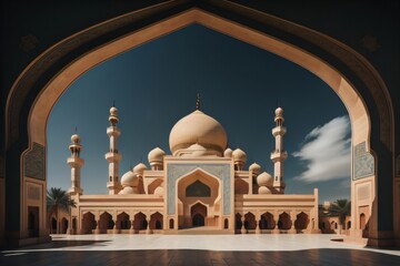 Fototapeta premium Mosque Image Beautiful Background Ai Generates