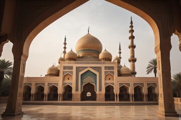 Fototapeta premium Mosque Image Beautiful Background Ai Generates