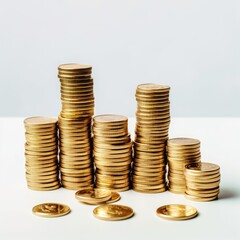 stacks of gold coins