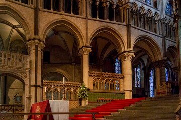 Obraz premium Architecture inside Canterbury cathedral in the city of Canterbury, Kent, UK