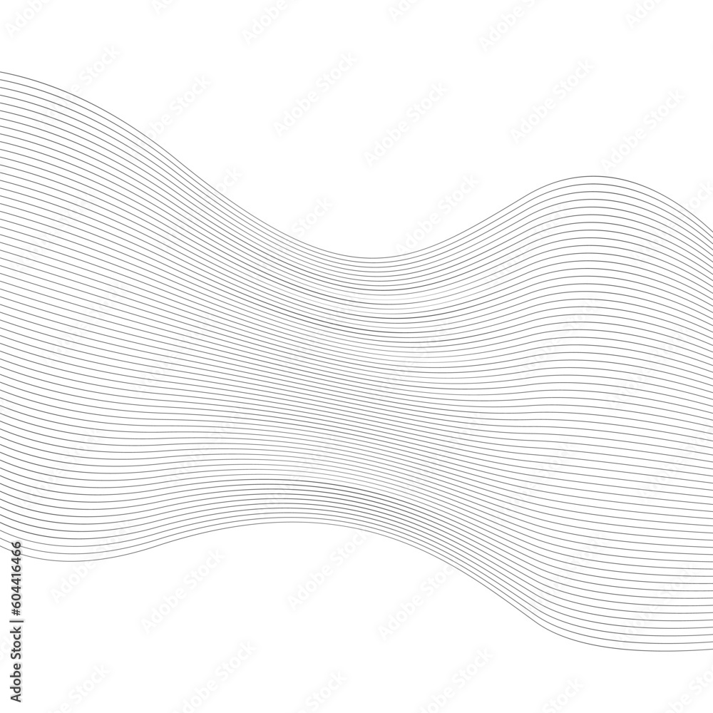 Aufkleber abstract geometric blend line wave pattern art.