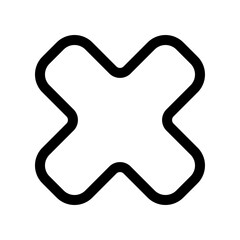 x bold icon