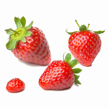 fresh strawberry fruit isolated image on white background