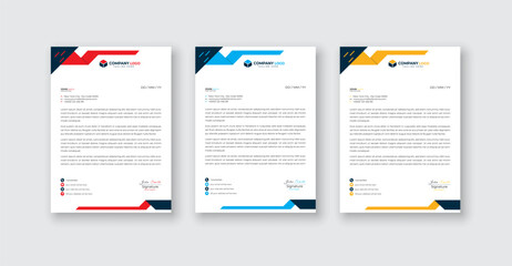 Free vector corporate letterhead template design.