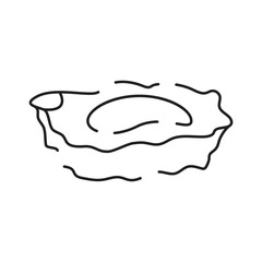 Sea food restaurant line icon. White meat. Fish and Sea life related icon. Editable stroke. Thin vector flat