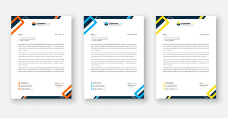 Free vector corporate letterhead template design.