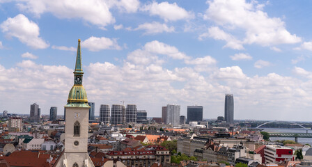 Fototapeta na wymiar View of the Bratislava, the capital of Slovakia