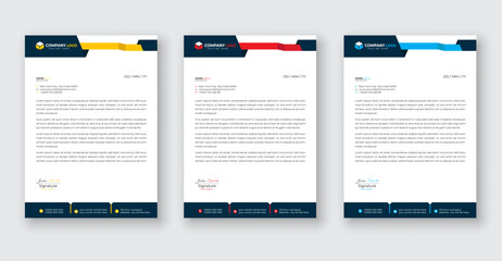 Free vector corporate letterhead template design.