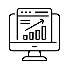 Fototapeta premium An icon of web analysis in trendy style isolated on white background