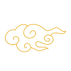 Oriental clouds illustration. Chinese cloud element. 