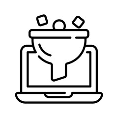 Data filtration vector design in trendy style, easy to use icon