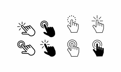 set of click vector icon