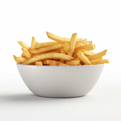 potato french fries fast food isolated image on white background