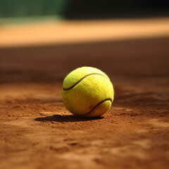 Clay Court Masterpiece: A Close-Up of the Tennis Ball