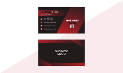 Naklejka na ściany i meble Modern and simple business card design, Clean professional business card template, visiting card, professional Layout Design.