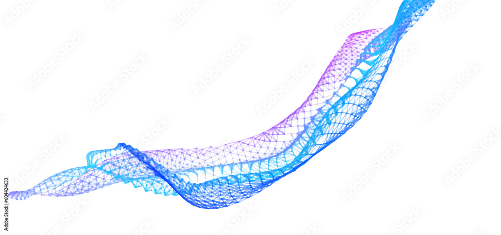 Wall mural network lines. net wave information flow. scientific paradigm solutions future. forward vision progr