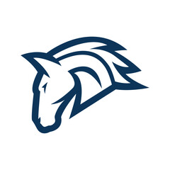 logo template Horse mascot logo design vector illustration